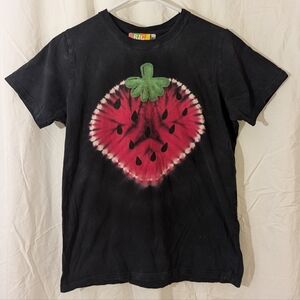 Big Bud Press BBP Strawberry Tie Dye Tee Black Size XS Unisex